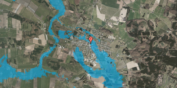 Oversvømmelsesrisiko fra vandløb på Centervej 11, 8963 Auning