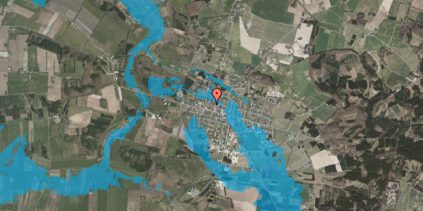 Oversvømmelsesrisiko fra vandløb på Centervej 53, 8963 Auning