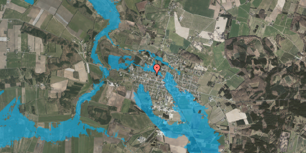 Oversvømmelsesrisiko fra vandløb på Centervej 65, 8963 Auning