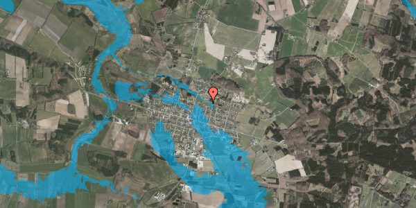 Oversvømmelsesrisiko fra vandløb på Enighedsvej 12, 8963 Auning