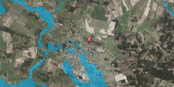 Oversvømmelsesrisiko fra vandløb på Gjesingvej 5, 8963 Auning