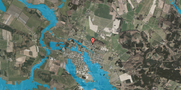 Oversvømmelsesrisiko fra vandløb på Holmbergsvej 5, 8963 Auning