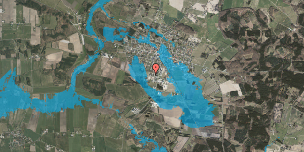 Oversvømmelsesrisiko fra vandløb på Industrivej 16, 8963 Auning