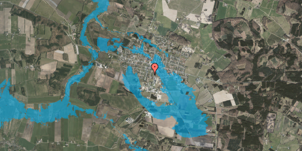 Oversvømmelsesrisiko fra vandløb på Kastaniealle 9, 8963 Auning