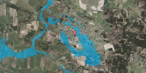 Oversvømmelsesrisiko fra vandløb på Kastaniealle 12, 8963 Auning