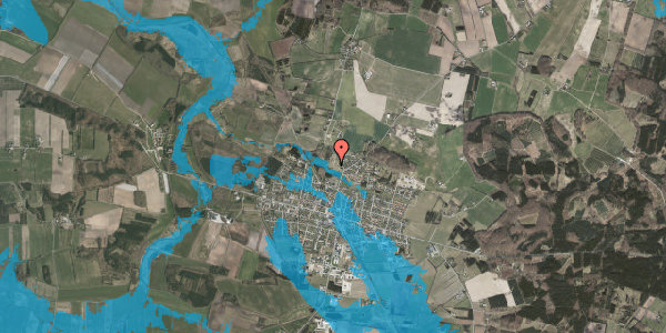 Oversvømmelsesrisiko fra vandløb på Kirkegade 21, 8963 Auning