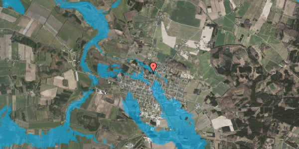 Oversvømmelsesrisiko fra vandløb på Kirkevej 4, 8963 Auning