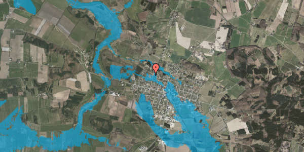 Oversvømmelsesrisiko fra vandløb på Klibovænget 15, 8963 Auning