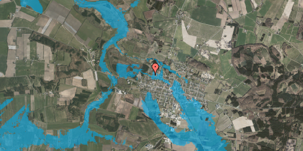 Oversvømmelsesrisiko fra vandløb på Klibovænget 16, 8963 Auning