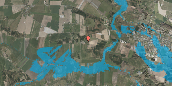 Oversvømmelsesrisiko fra vandløb på Liltvedvej 36, 8963 Auning