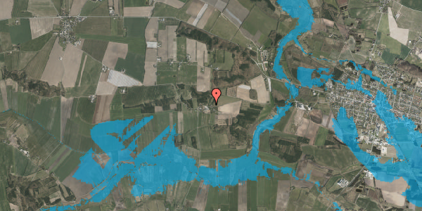 Oversvømmelsesrisiko fra vandløb på Liltvedvej 39, 8963 Auning