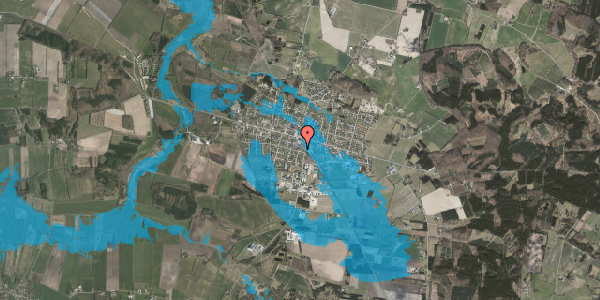 Oversvømmelsesrisiko fra vandløb på Linde Alle 4, 8963 Auning