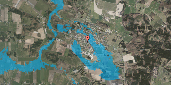 Oversvømmelsesrisiko fra vandløb på Linde Alle 8, 8963 Auning