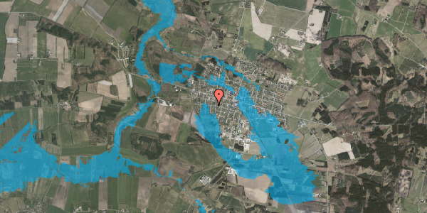Oversvømmelsesrisiko fra vandløb på Linde Alle 17, 8963 Auning