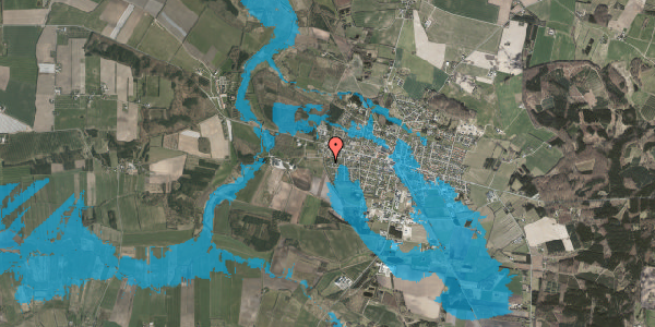 Oversvømmelsesrisiko fra vandløb på Linde Alle 46, 8963 Auning