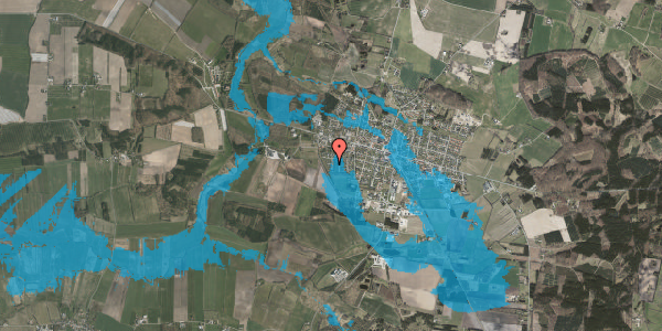 Oversvømmelsesrisiko fra vandløb på Linde Alle 49, 8963 Auning