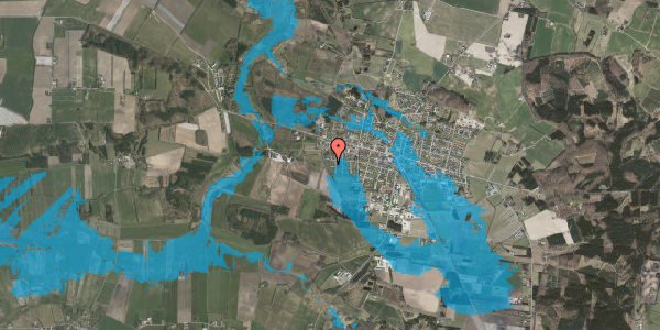 Oversvømmelsesrisiko fra vandløb på Linde Alle 53, 8963 Auning