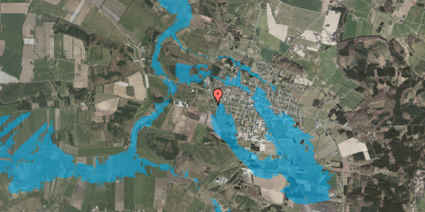 Oversvømmelsesrisiko fra vandløb på Linde Alle 63, 8963 Auning