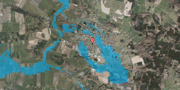 Oversvømmelsesrisiko fra vandløb på Lundkærsvej 2, 8963 Auning