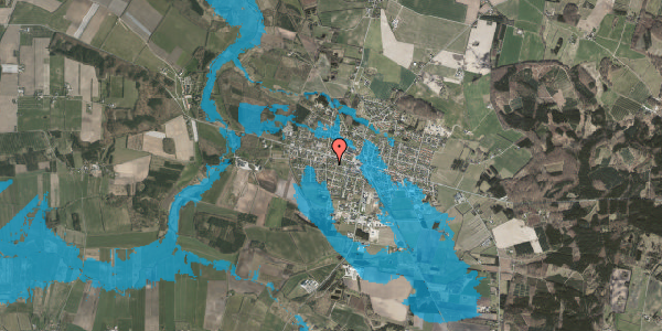 Oversvømmelsesrisiko fra vandløb på Mortensensvej 13B, 8963 Auning