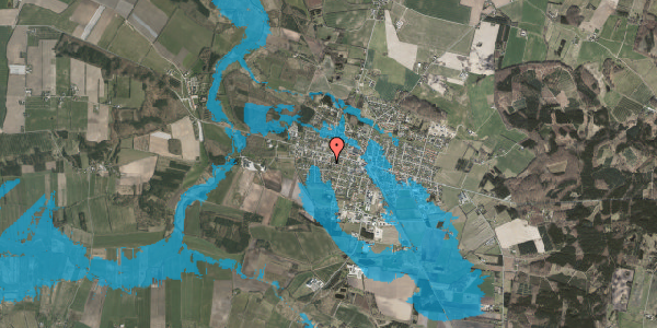 Oversvømmelsesrisiko fra vandløb på Mortensensvej 17, 8963 Auning