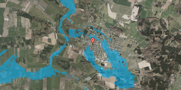 Oversvømmelsesrisiko fra vandløb på Mortensensvej 23, 8963 Auning