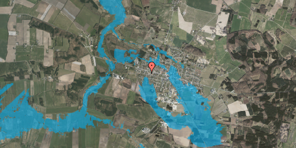 Oversvømmelsesrisiko fra vandløb på Mortensensvej 26, 8963 Auning
