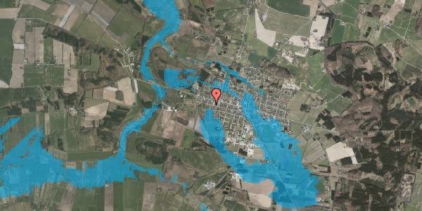 Oversvømmelsesrisiko fra vandløb på Mortensensvej 29B, 8963 Auning