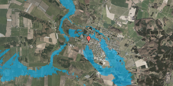 Oversvømmelsesrisiko fra vandløb på Mortensensvej 30A, 8963 Auning