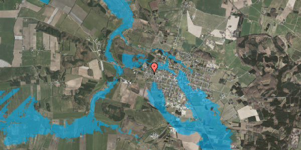 Oversvømmelsesrisiko fra vandløb på Mortensensvej 36, 8963 Auning