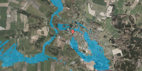 Oversvømmelsesrisiko fra vandløb på Mortensensvej 37, 8963 Auning