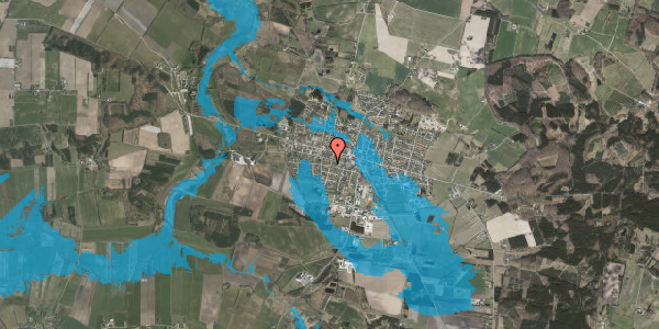 Oversvømmelsesrisiko fra vandløb på Møllevænget 6, 8963 Auning