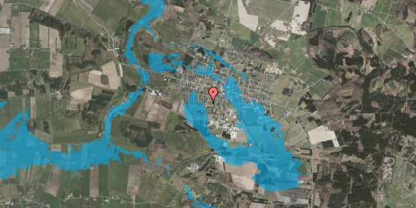Oversvømmelsesrisiko fra vandløb på Møllevænget 11, 8963 Auning