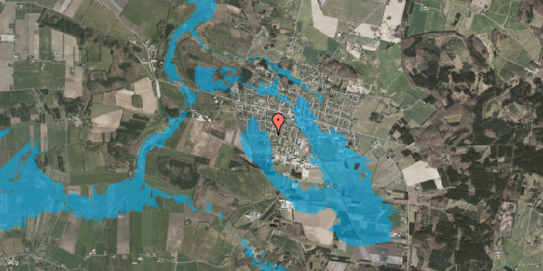 Oversvømmelsesrisiko fra vandløb på Møllevænget 13, 8963 Auning