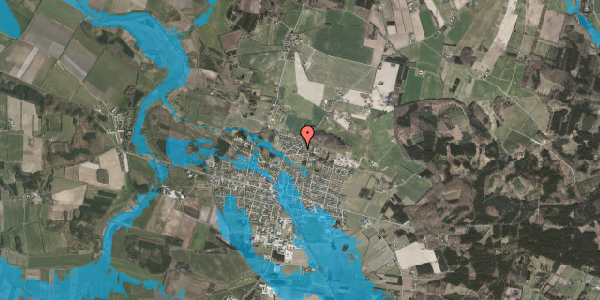 Oversvømmelsesrisiko fra vandløb på Porsvej 2, 8963 Auning