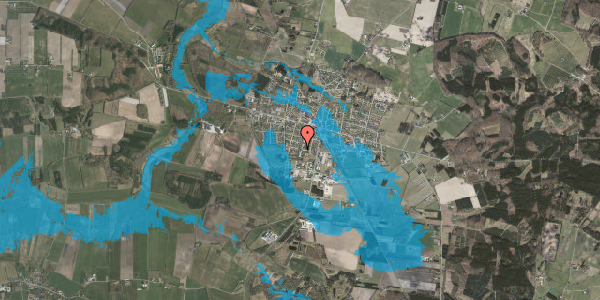 Oversvømmelsesrisiko fra vandløb på Potetevej 14D, 8963 Auning