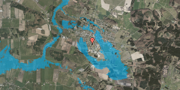 Oversvømmelsesrisiko fra vandløb på Potetevej 24, 8963 Auning