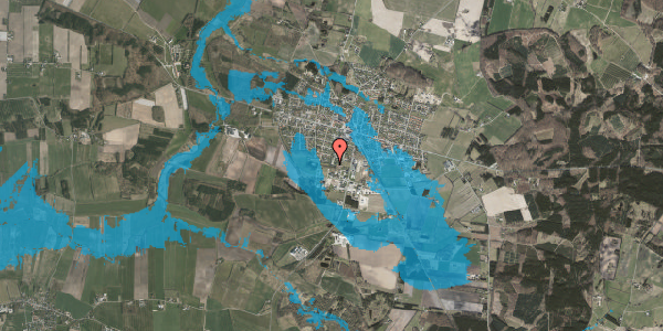 Oversvømmelsesrisiko fra vandløb på Potetevej 38, 8963 Auning
