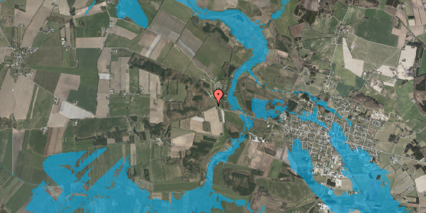 Oversvømmelsesrisiko fra vandløb på Randersvej 11, 8963 Auning