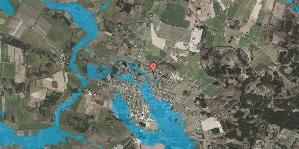 Oversvømmelsesrisiko fra vandløb på Reimersvej 42, 8963 Auning