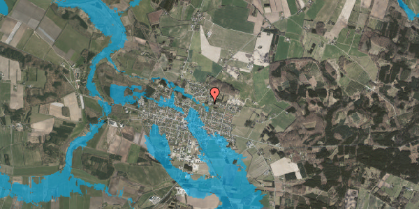 Oversvømmelsesrisiko fra vandløb på Reimersvej 100, 8963 Auning