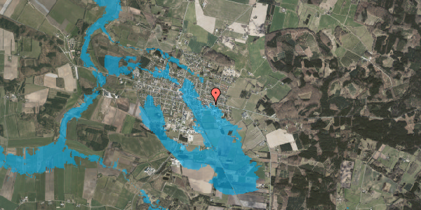 Oversvømmelsesrisiko fra vandløb på Sdr Fælledvej 1A, 8963 Auning