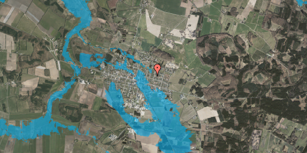 Oversvømmelsesrisiko fra vandløb på Skovdalsvej 5, 8963 Auning