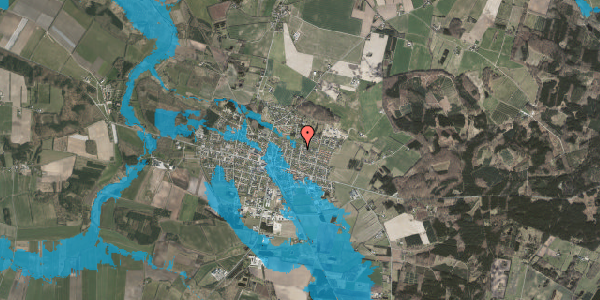 Oversvømmelsesrisiko fra vandløb på Skovdalsvej 11, 8963 Auning