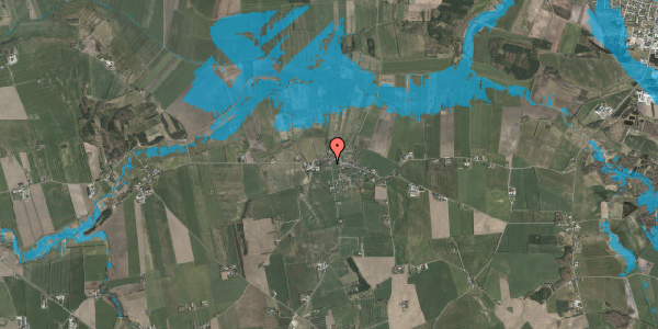 Oversvømmelsesrisiko fra vandløb på Skovsmindevej 4, 8963 Auning