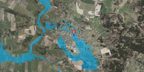 Oversvømmelsesrisiko fra vandløb på Torvegade 2A, 2. , 8963 Auning