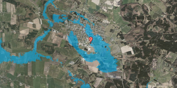 Oversvømmelsesrisiko fra vandløb på Torvegade 7, 8963 Auning