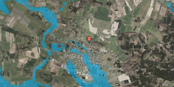 Oversvømmelsesrisiko fra vandløb på Tårupvej 14, 8963 Auning