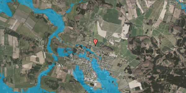 Oversvømmelsesrisiko fra vandløb på Tårupvej 38, 8963 Auning