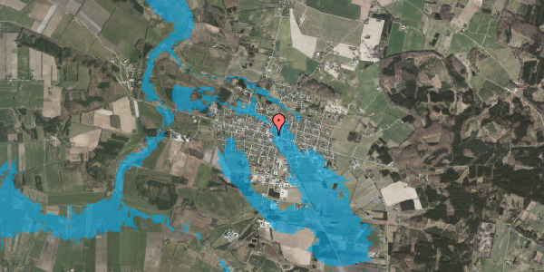 Oversvømmelsesrisiko fra vandløb på Vestergade 3, st. tv, 8963 Auning